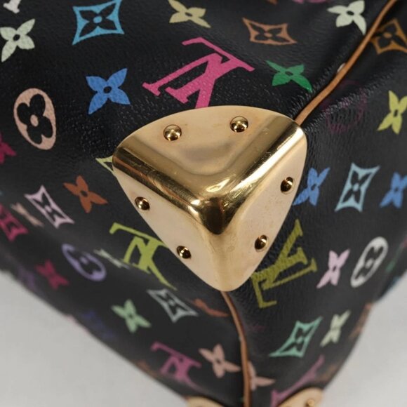 LOUIS VUITTON Monogram Multicolor Speedy 30 Hand Bag Black M92642 Auth yk18882V - Picture 4 of 16